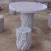 公园休息石材桌凳配套1带4