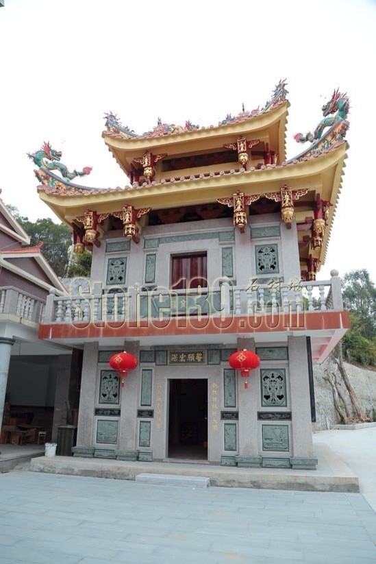 青石是寺庙浮雕建筑常用的石材