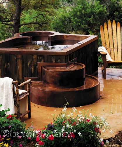 exotic and luxury solid copper spa bathubs