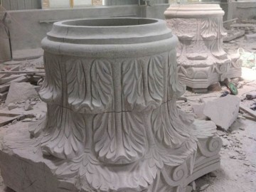 石材异形产品 罗马柱 柱帽
