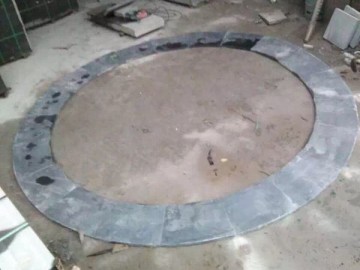 地铺石 圆环形拼板效果