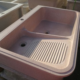 粉色石英石洗衣池