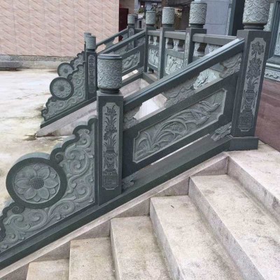 寺庙青石栏杆护栏雕刻 中国青石文化石雕