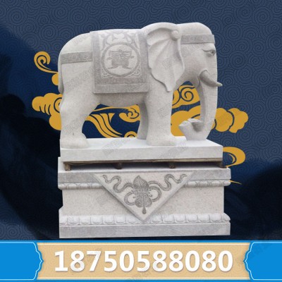 福建惠安大型石雕厂 大型花岗岩石雕大象价格 吉祥如意大象图片