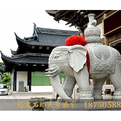 福建石雕大象厂家石材大象图片天津寺庙汉白玉石雕大象图片