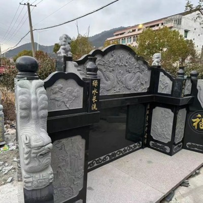 陕西西乡黑墓碑料加工中式墓碑